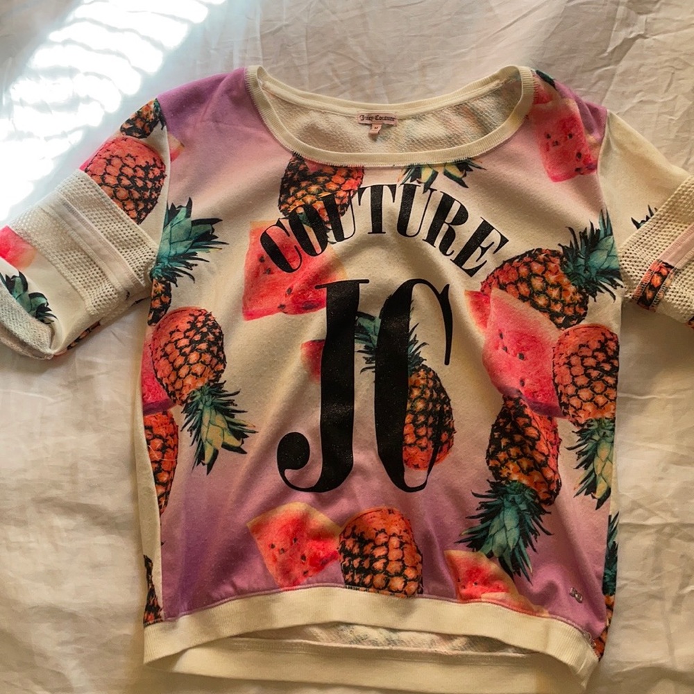 JUICY COUTURE fruity sweatshirt top size medium